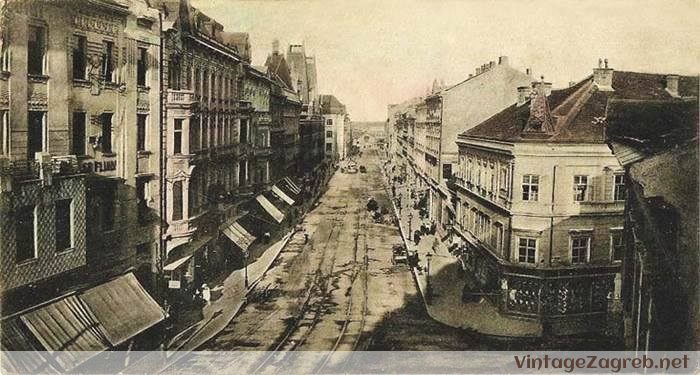 Postavljanje pruge u Jurišićevoj — 1910