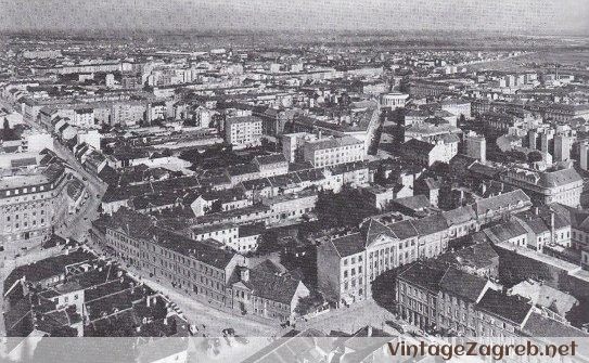 Pogled na Zagreb s katedrale — 1940