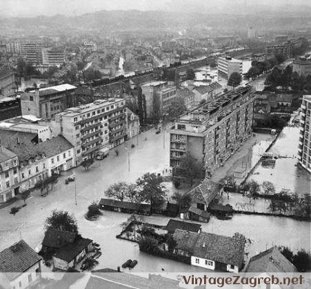 Savska - Ljubljanska avenija - poplava — 1964