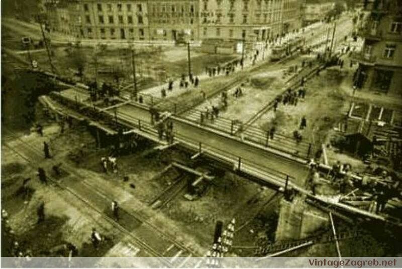 Gradnja nadvožnjaka Savska - Crnatkova — 1932