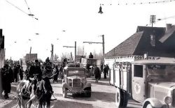 Mitnica i okretište tramvaja na Savskom mostu — 1930